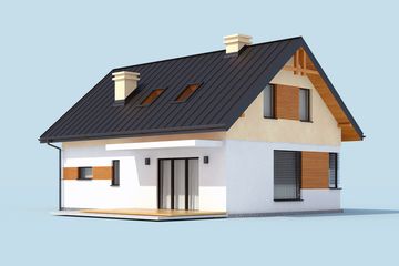  Projekt domu Trypolis 2 (SLN2407) - projekt domu parterowego z poddaszem - Zdjęcie 4