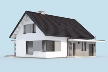  Projekt domu Trypolis 3 (SLN2408) - projekt domu parterowego z poddaszem - Zdjęcie 2