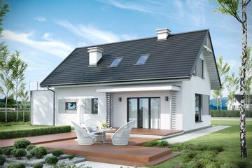  Projekt domu Trypolis 3 (SLN2408) - projekt domu parterowego z poddaszem - Zdjęcie 3