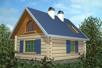  Projekt domu letniskowego BR 028 (KRG1193) - projekt domu letniskowego parterowego - Zdjęcie 2