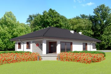  Projekt domu przy Pastelowej 6 (KRK1432) - projekt domu parterowego - Zdjęcie 2