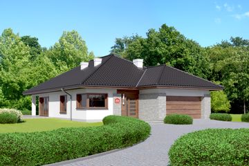  Projekt domu przy Pastelowej 6 bis (KRK1433) - projekt domu parterowego - Zdjęcie 1