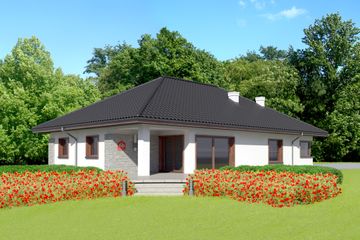  Projekt domu przy Pastelowej 6 bis (KRK1433) - projekt domu parterowego - Zdjęcie 2