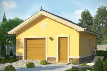  Projekt garażu 15 (WRN1334) - projekt garażu parterowego - Zdjęcie 1