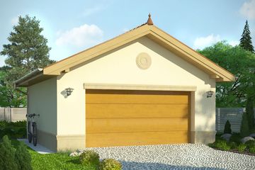  Projekt garażu 16 (WRN1335) - projekt garażu parterowego - Zdjęcie 1