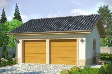  Projekt garażu 17 (WRN1336) - projekt garażu parterowego - Zdjęcie 1