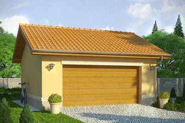  Projekt garażu 19 (WRN1338) - projekt garażu parterowego - Zdjęcie 1