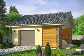  Projekt garażu 20 (WRN1339) - projekt garażu parterowego - Zdjęcie 1
