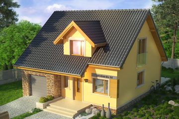  Projekt domu Absolwent 2 (WRN1340) - projekt domu parterowego z poddaszem - Zdjęcie 2