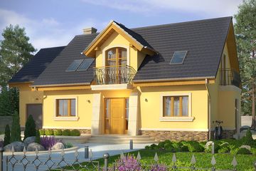  Projekt domu Szmaragd 3 (WRN1341) - projekt domu parterowego z poddaszem - Zdjęcie 3