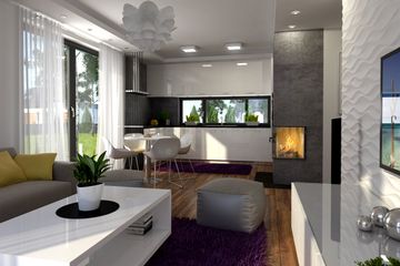  Projekt domu Eco 1 z garażem 1-st. [A] (WRF1436) - projekt domu parterowego z poddaszem - Zdjęcie 3