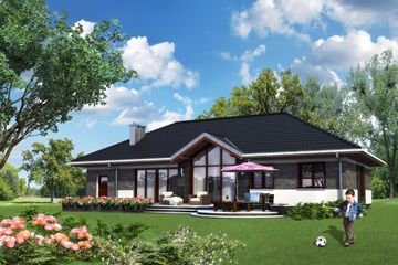  Projekt domu Allegro con Mobile (1545) (KRD1673) - projekt domu parterowego - Zdjęcie 2