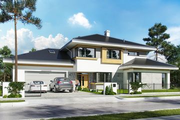  Projekt domu Spokojny zakątek (WAH1687) - projekt domu z pełnym piętrem - Zdjęcie 1