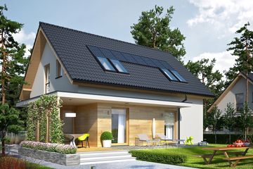  Projekt domu Lila economic (WRC2642) - projekt domu parterowego z poddaszem - Zdjęcie 3