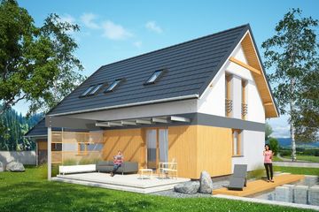  Projekt domu Familiaris II G1 (SLS1037) - projekt domu parterowego z poddaszem - Zdjęcie 2