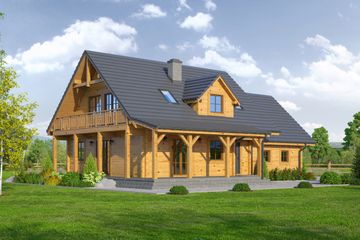  Projekt domu Osiek 83 dw (KRP1952) - projekt domu parterowego z poddaszem - Zdjęcie 1