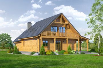  Projekt domu Osiek 83 dw (KRP1952) - projekt domu parterowego z poddaszem - Zdjęcie 2