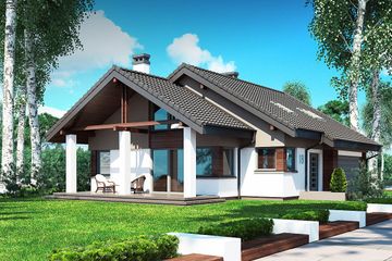  Projekt domu Nel II 2G (BSB1120) - projekt domu parterowego z poddaszem - Zdjęcie 1