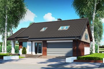  Projekt domu Nel II 2G (BSB1120) - projekt domu parterowego z poddaszem - Zdjęcie 2