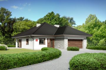  Projekt domu przy Pastelowej 7 bis (KRK1435) - projekt domu parterowego - Zdjęcie 1