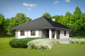  Projekt domu przy Pastelowej 7 bis (KRK1435) - projekt domu parterowego - Zdjęcie 3