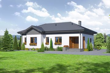  Projekt domu Bobowice m1 (KRP1954) - projekt domu parterowego - Zdjęcie 1