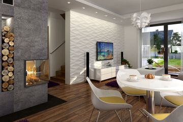  Projekt domu Eco 1 z garażem 2-st. [A1] (WRF1438) - projekt domu parterowego z poddaszem - Zdjęcie 4