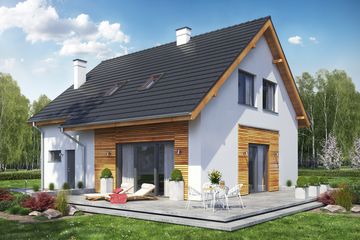  Projekt domu Sowa 1 bez garażu (WRL1003) - projekt domu parterowego z poddaszem - Zdjęcie 2