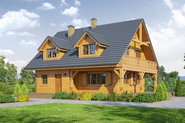  Projekt domu Sosnowo dws (KRP1956) - projekt domu parterowego z poddaszem - Zdjęcie 1