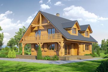  Projekt domu Sosnowo dws (KRP1956) - projekt domu parterowego z poddaszem - Zdjęcie 2