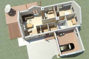  Projekt domu 031 Meus (GDB1015) - projekt domu parterowego - Zdjęcie 3