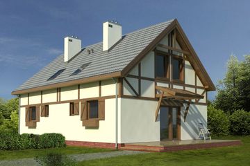  Projekt domu WM B05 Cyranka (GDB1020) - projekt domu parterowego z poddaszem - Zdjęcie 3