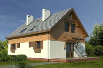  Projekt domu WM B05 Cyranka (GDB1020) - projekt domu parterowego z poddaszem - Zdjęcie 4