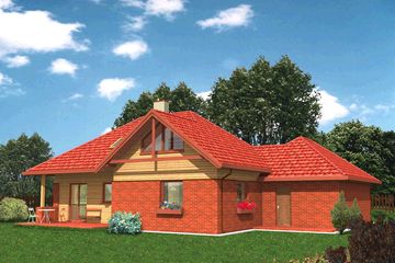  Projekt domu WM08 Czajka (GDB1082) - projekt domu parterowego z poddaszem - Zdjęcie 4