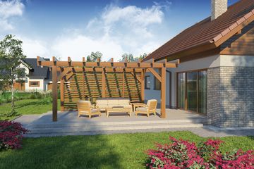  Projekt altany Pergola (WRW1274) - projekt altany parterowego - Zdjęcie 1