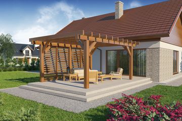  Projekt altany Pergola (WRW1274) - projekt altany parterowego - Zdjęcie 3