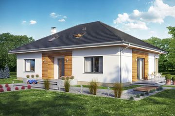  Projekt domu Heros bez garażu (WRL1009) - projekt domu parterowego - Zdjęcie 2