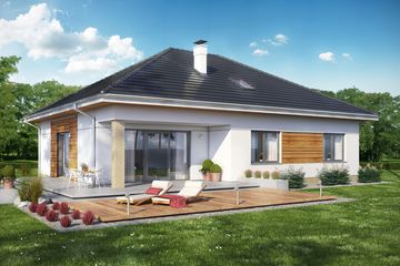  Projekt domu Heros bez garażu (WRL1009) - projekt domu parterowego - Zdjęcie 1