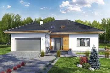  Projekt domu Heros z garażem 2-st. (WRL1010) - projekt domu parterowego - Zdjęcie 1
