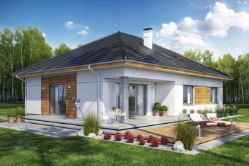  Projekt domu Heros z garażem 2-st. (WRL1010) - projekt domu parterowego - Zdjęcie 2