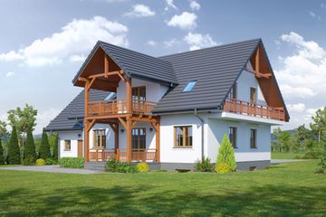  Projekt domu Jaworowo 27 (KRP1959) - projekt domu parterowego z poddaszem - Zdjęcie 2