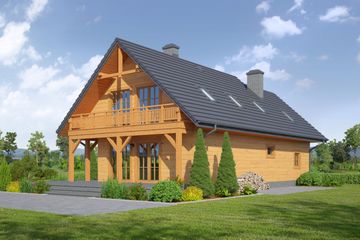  Projekt domu Świdnica dws 27 (KRP1960) - projekt domu parterowego z poddaszem - Zdjęcie 2