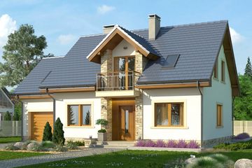  Projekt domu Estyma 2 (WRN1285) - projekt domu parterowego z poddaszem - Zdjęcie 1