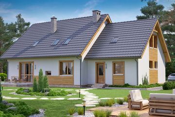  Projekt domu BW-37 z lokalem (JGC1141) - projekt domu parterowego z poddaszem - Zdjęcie 3