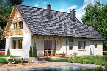  Projekt domu BW-34 (JGC1048) - projekt domu parterowego z poddaszem - Zdjęcie 3