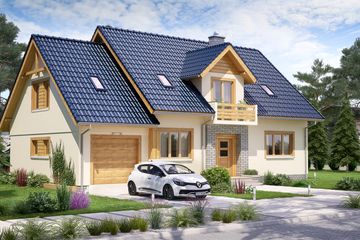  Projekt domu BW-44 wariant 5 (garaż 1st.) (JGC1142) - projekt domu parterowego z poddaszem - Zdjęcie 3