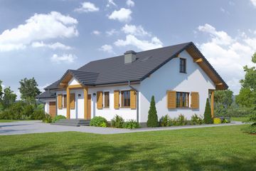  Projekt domu Polańczyk dwsg (KRP1962) - projekt domu parterowego - Zdjęcie 1