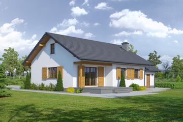  Projekt domu Polańczyk dwsg (KRP1962) - projekt domu parterowego - Zdjęcie 2