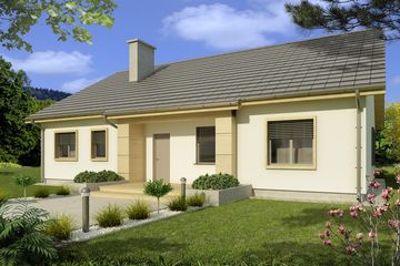  Projekt domu Tytus wersja A parterowa, bez garażu paliwo stałe (WRD2386) - projekt domu parterowego - Zdjęcie 3