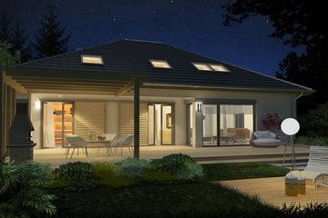  Projekt domu Tytus 2 wersja A paliwo stałe parterowy, bez garażu (WRD2428) - projekt domu parterowego - Zdjęcie 2